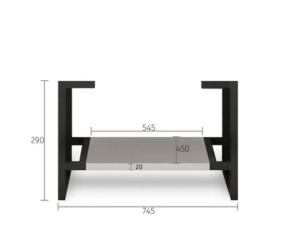 Leg Boston 750X450 Matte Grey