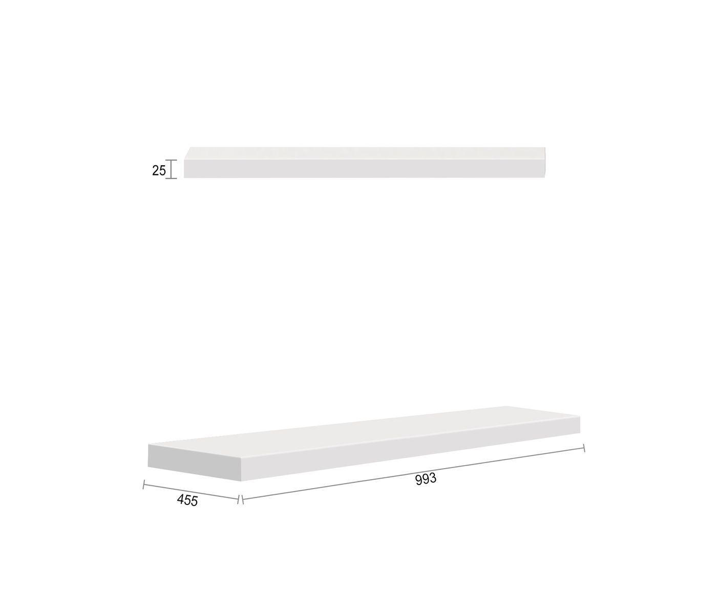 Noosa Fluted 997X424x25 Matte White Leg Panel