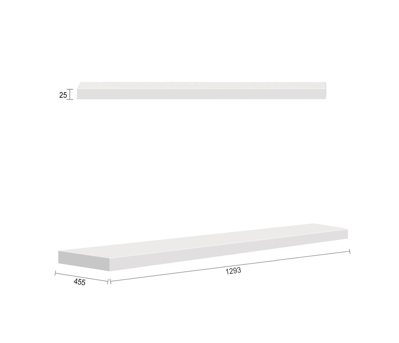 Noosa Fluted 1297X424x25 Matte White Leg Panel