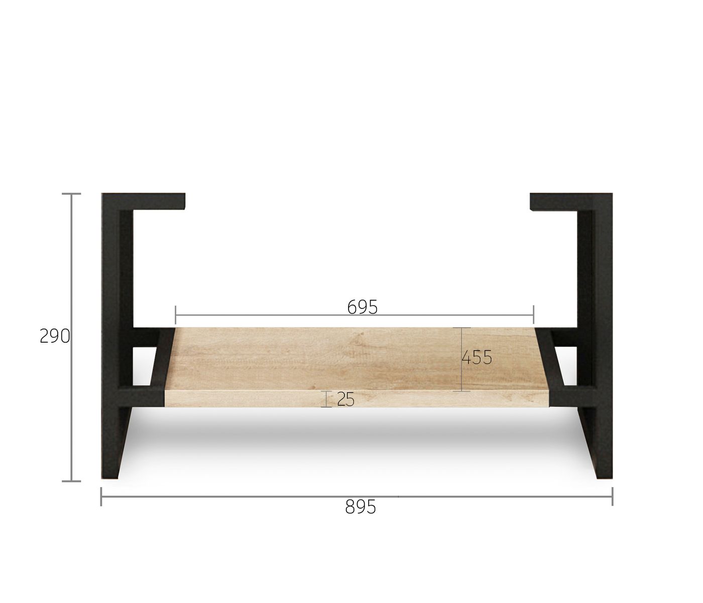 Leg Byron 900X450 Natural Oak