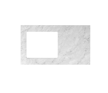 Laundry Kit 1715C Marlo Fluted Black with Natural Carrara Marble Top