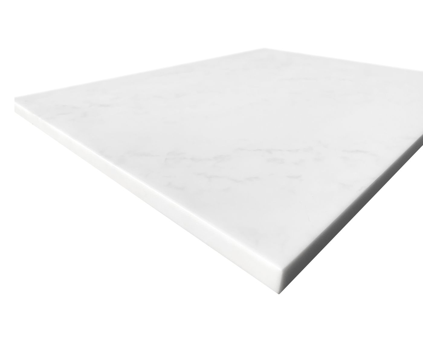 Laundry 650mm Solid Surface Cloudy Carrara Top - No Hole