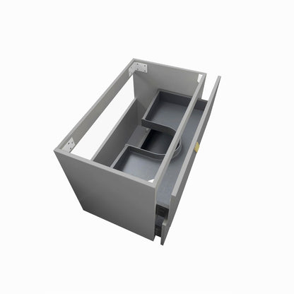 Boston 600mm Light Grey Wall Hung Cabinet Only