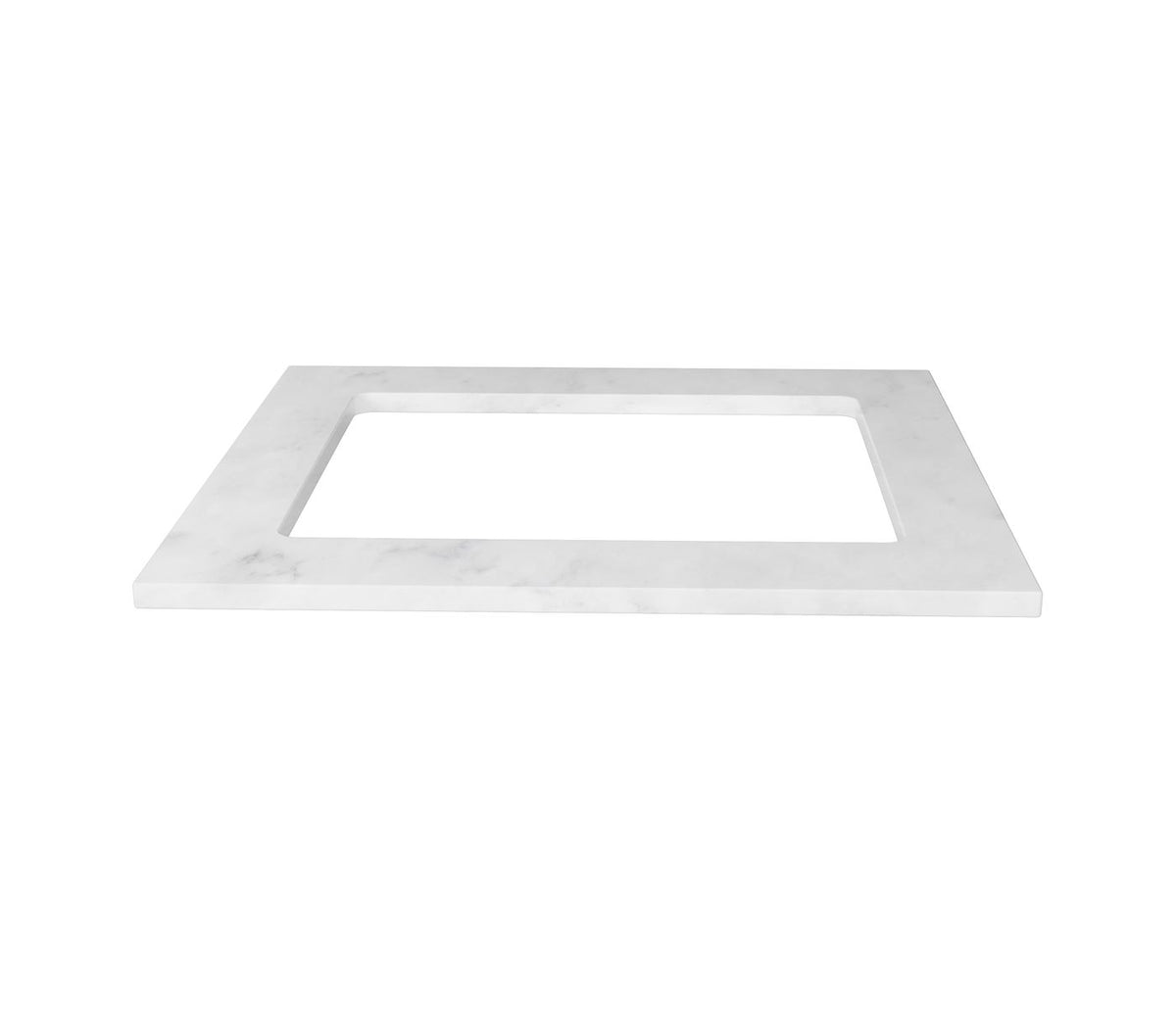 Laundry 650mm Solid Surface Cloudy Carrara Top
