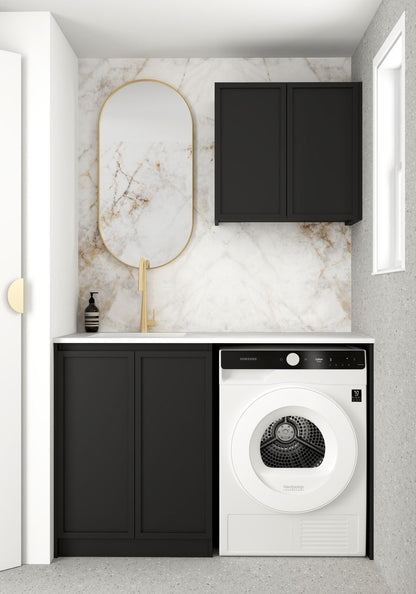 Laundry Kit 1305A Hampshire Black with Matte White Top