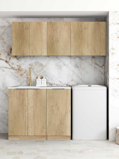 Laundry Kit 1715B Byron/Bondi Natural Oak with Matte White Top