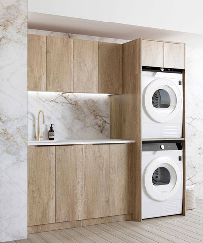 Laundry Kit 1960C Byron/Bondi Natural Oak with Matte White Top