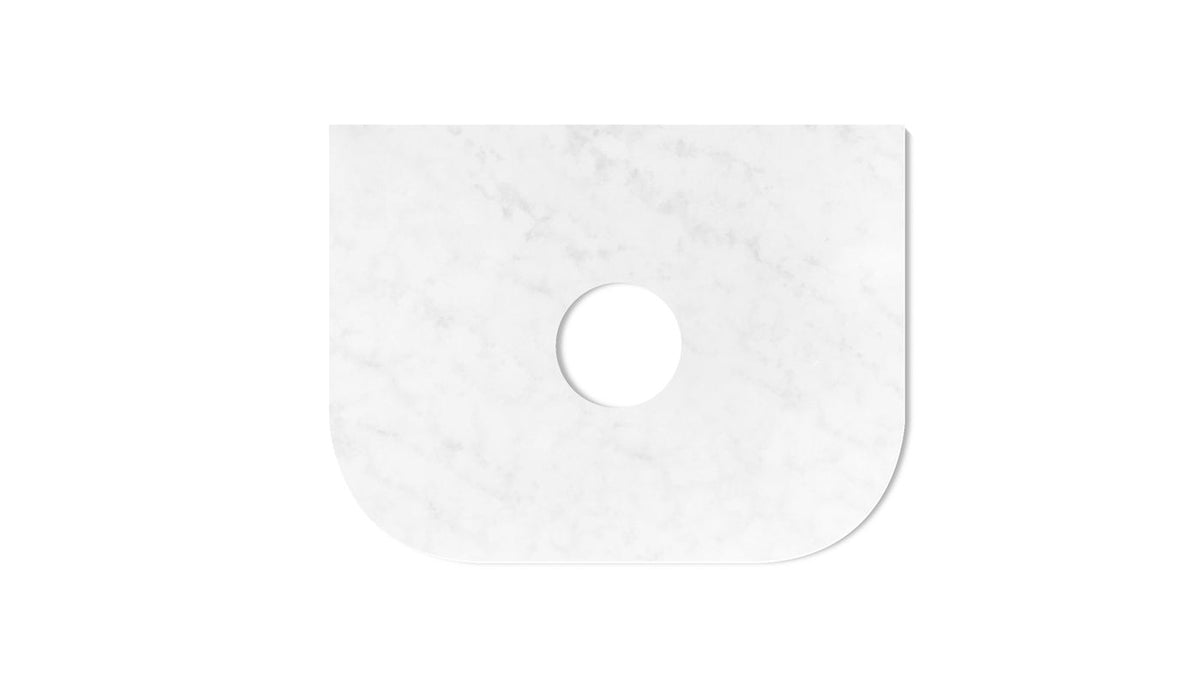 Bondi 600x460x20 Solid Surface Cloudy Carrara Top - NTH or 12TH Only