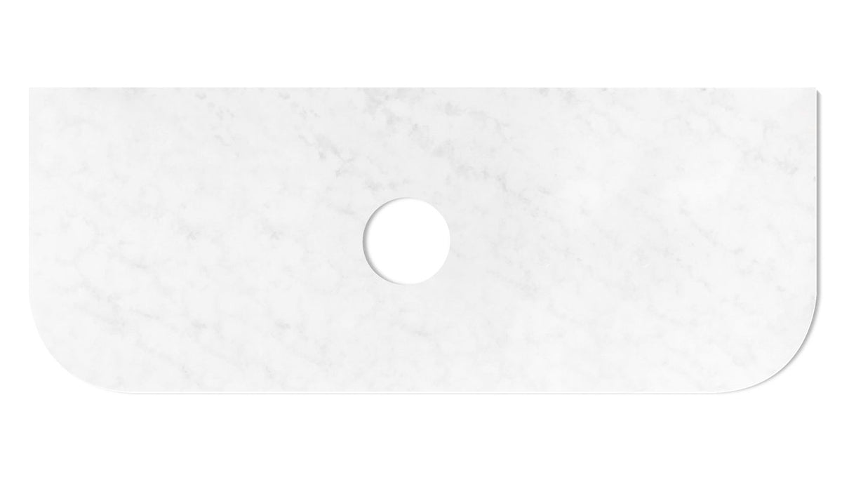 Bondi 1200x460x20 Solid Surface Cloudy Carrara Top