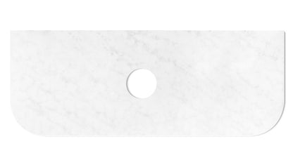 Bondi 1200x460x20 Solid Surface Cloudy Carrara Top