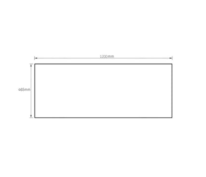 Vanity Top 1200x465x20 Pure White Top No Hole