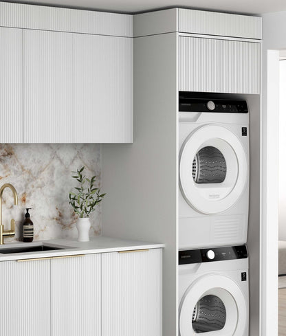 Laundry Kit 1715C Bondi Fluted White with Pure White Top