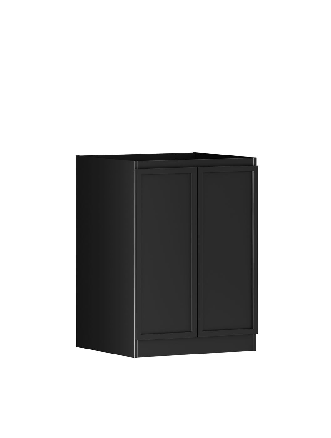 Mini Laundry 650mm Hampshire Matte Black with Pure White Top