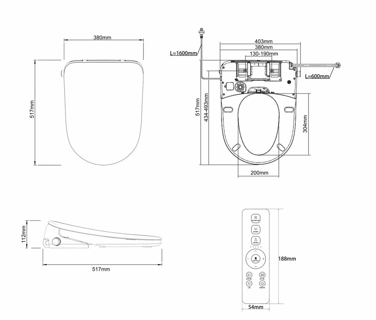 Attica Gaia Wellness Spa Smart Bidet Seat