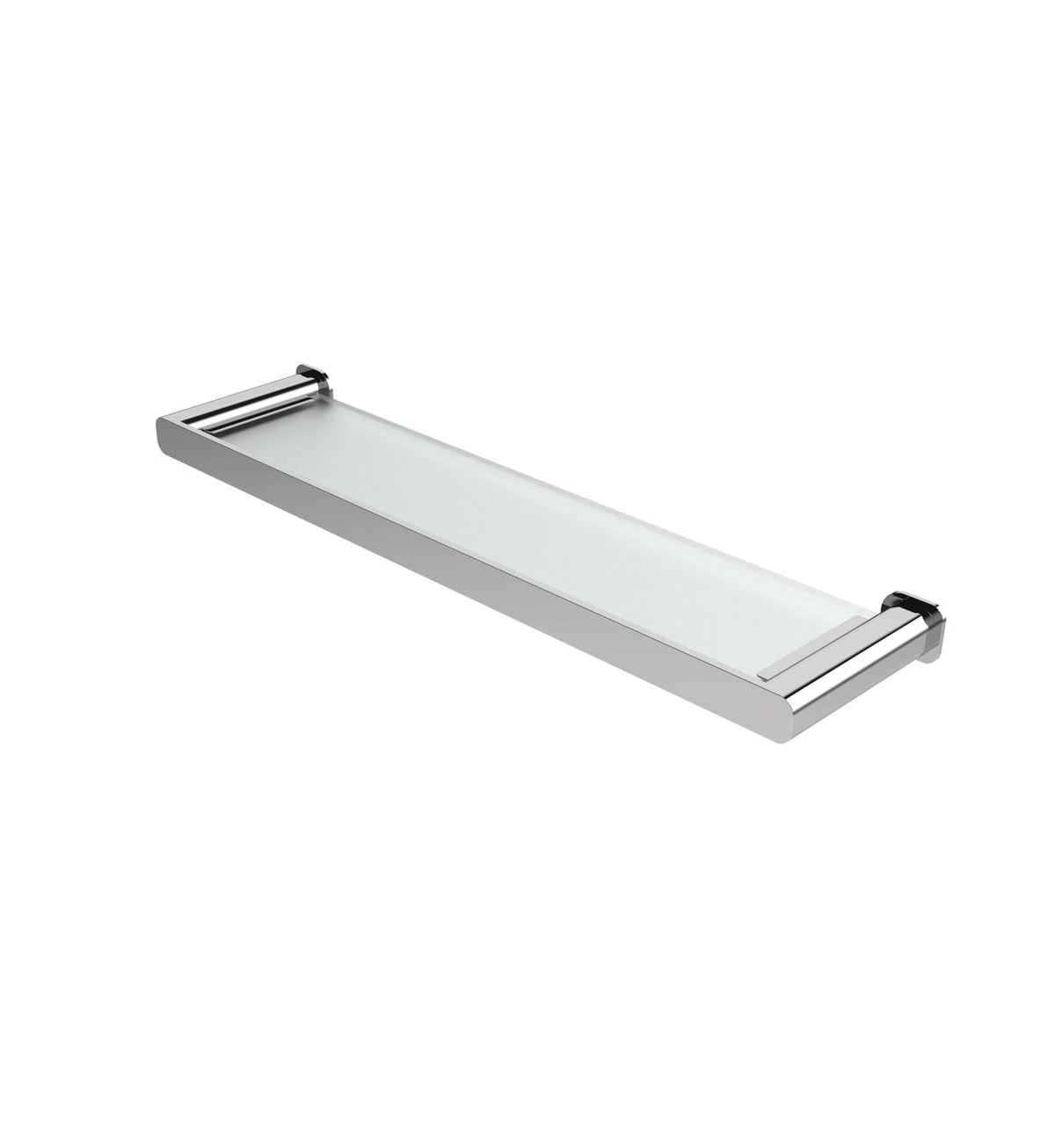 Oskar Chrome Metal & Glass Shelf