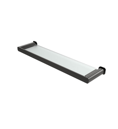 Oskar Gun Metal Metal & Glass Shelf