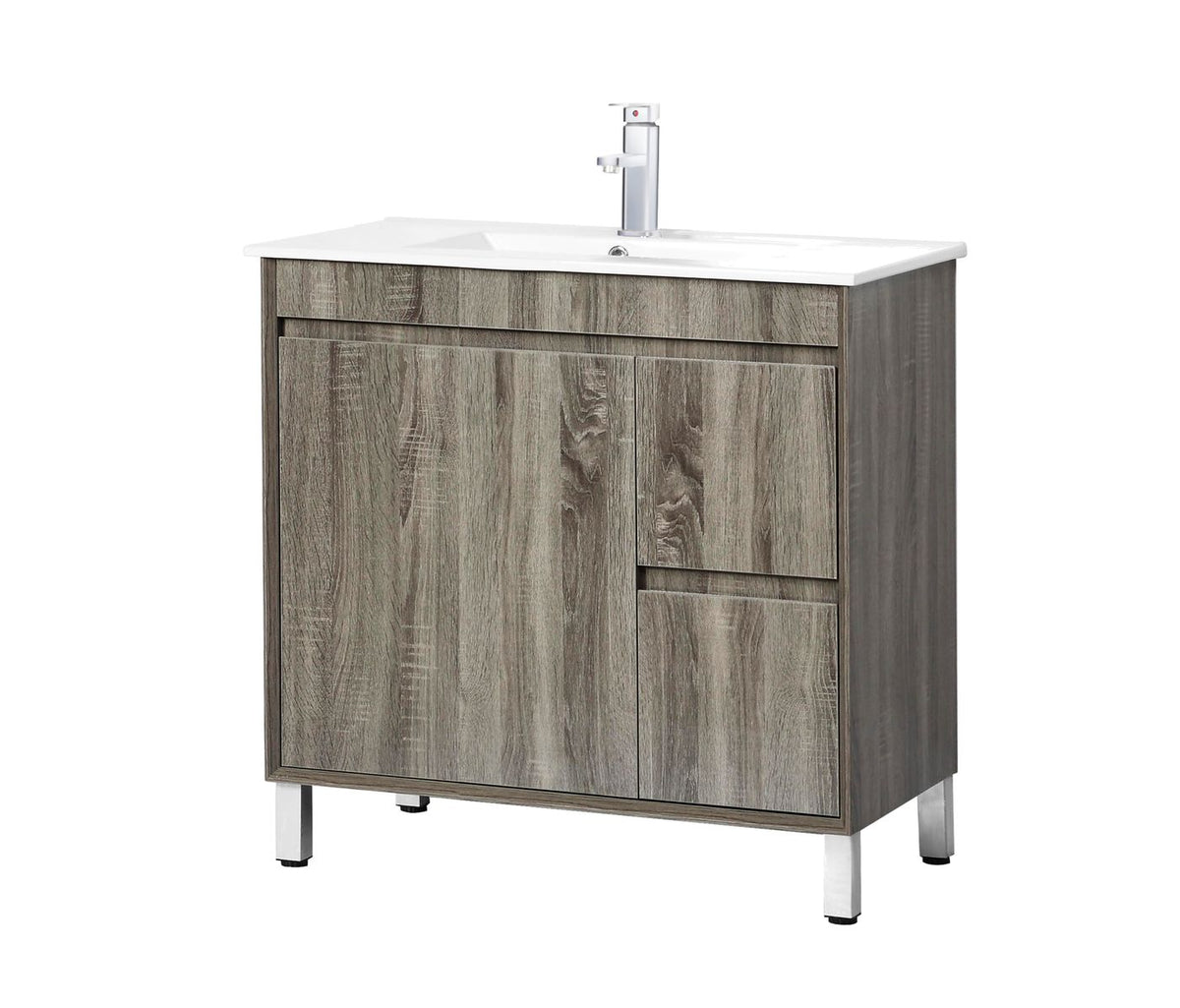Maxio 750x460x850 Amazon Grey Cabinet with RH Drawer and Leg (MDF)