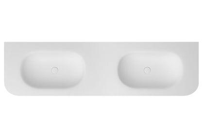 Chloe 1800x500 Silk Matte White Top with Basin