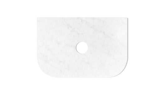 Havana 750x500x20 Solid Surface Cloudy Carrara Top