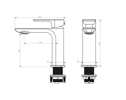 Oskar Basin Mixer Argent Gold
