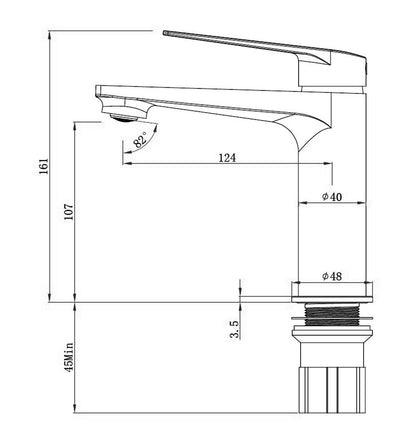 Zevio Lead Free Basin Mixer Chrome