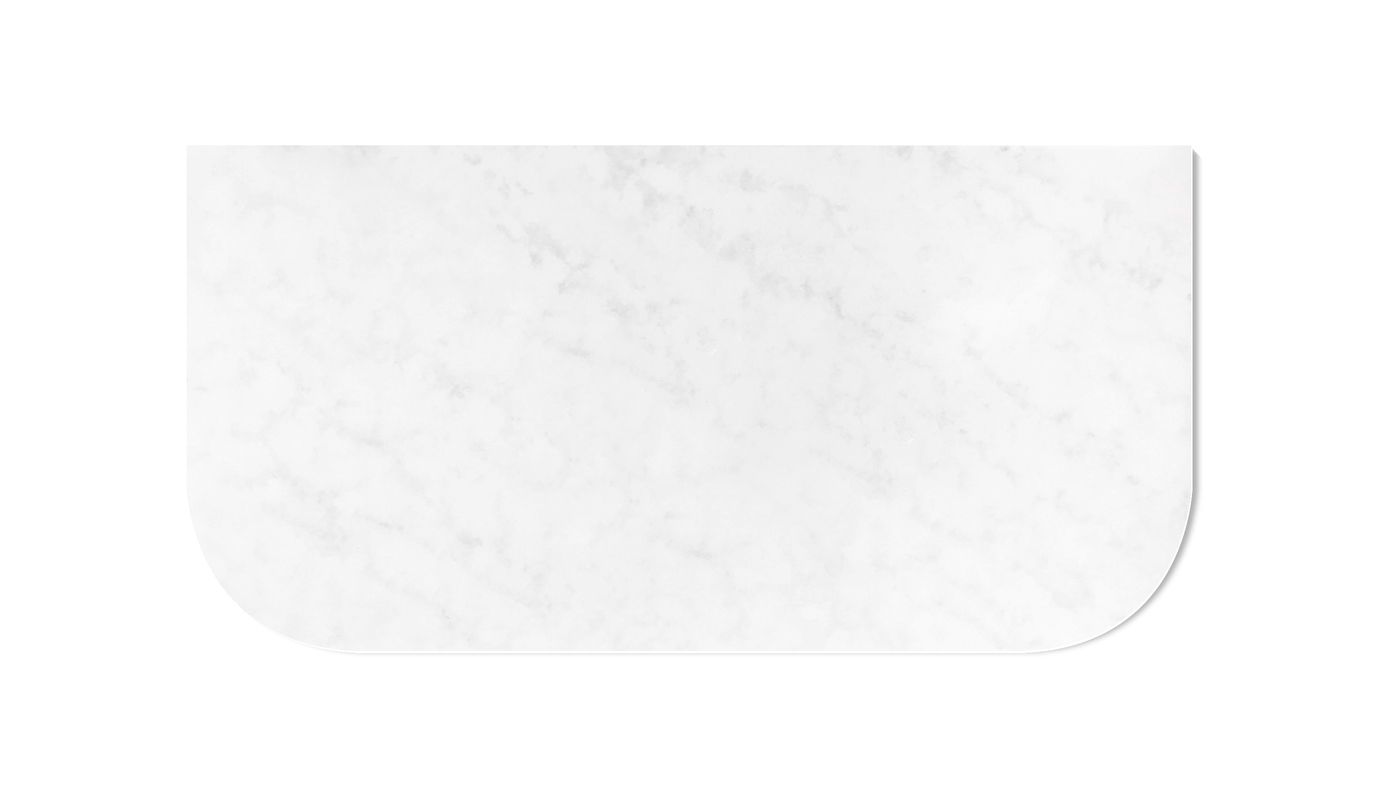Bondi 900x460x20 Solid Surface Cloudy Carrara Top No Hole