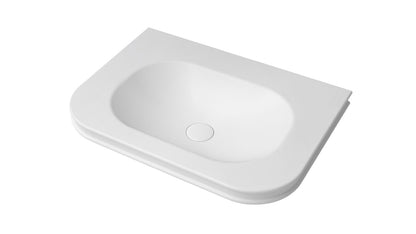 Havana English Edge 750x500x50  Matte White with Soft Square Basin Top