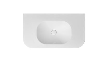 Havana English Edge 900x500x50  Matte White with Soft Square Basin Top
