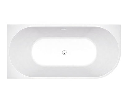 Left Corner 1700X800X600 Gloss White Bathtub OF