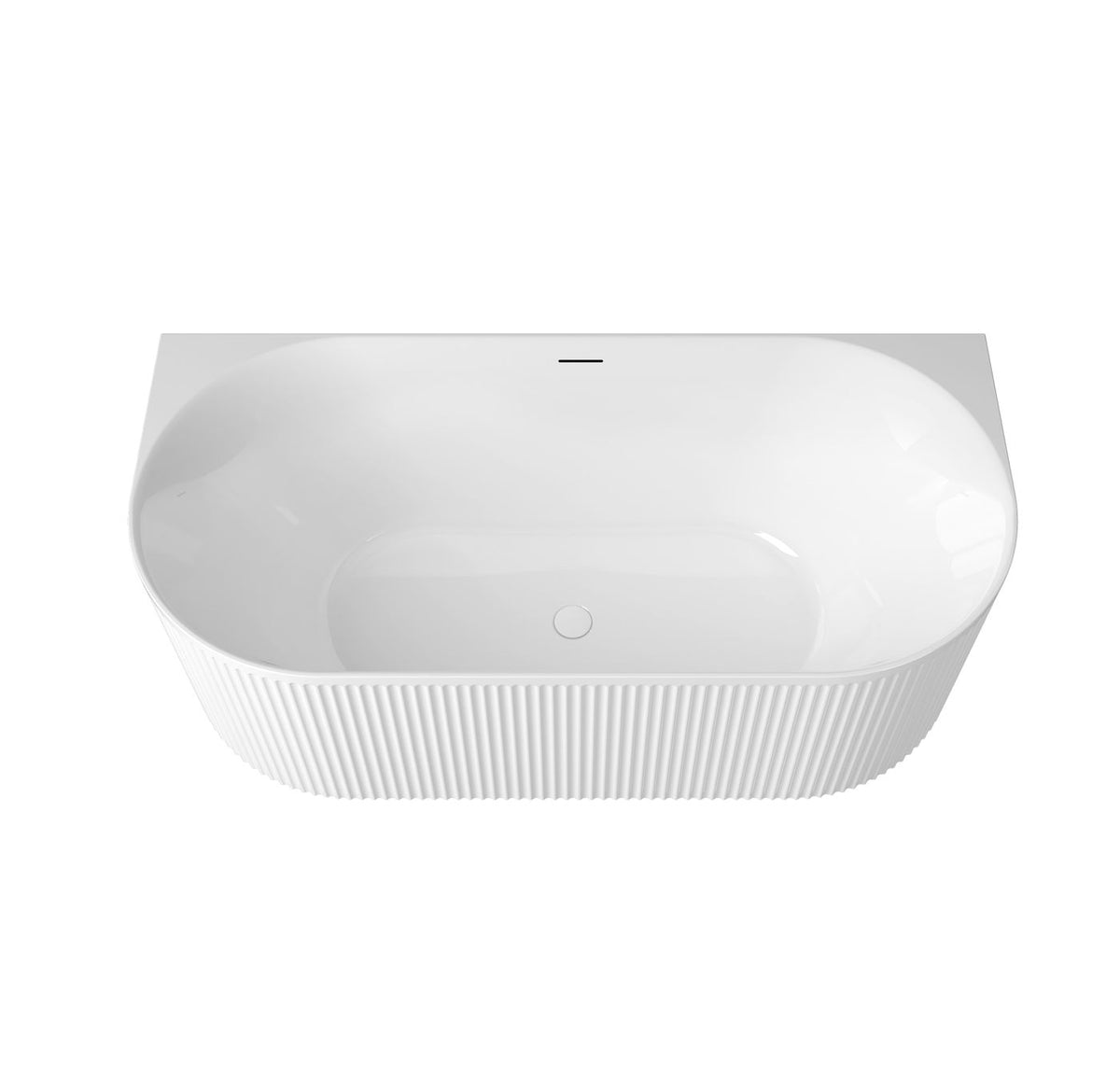Attica Havana 1700 Gloss White BTW Multi-fit Fluted Bath with Overflow