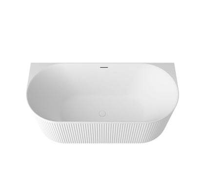 Attica Havana 1500 Matte White BTW Multi-fit Fluted Bath with Overflow