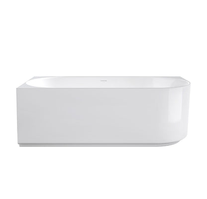 Attica Celine Left Corner 1500 Gloss White Bath with Overflow
