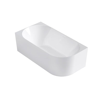 Attica Celine Left Corner 1500 Gloss White Bath with Overflow