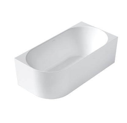 Attica Celine Right Corner 1500 Matte White Bath with Overflow