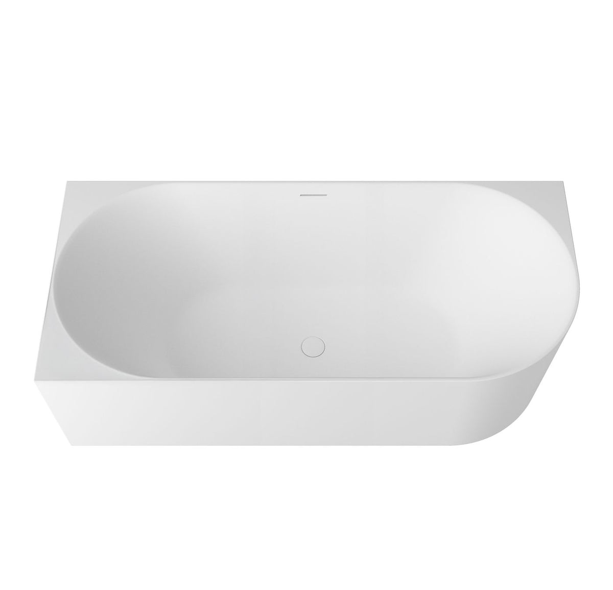 Attica Celine Left Corner 1700 Matte White Bath with Overflow