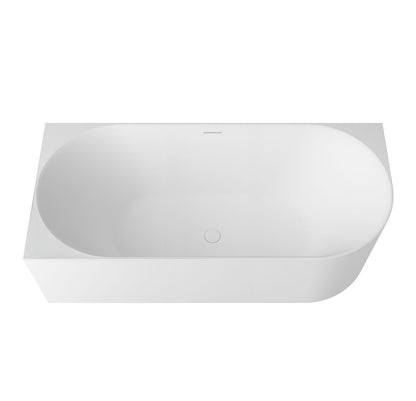 Attica Celine Left Corner 1700 Matte White Bath with Overflow