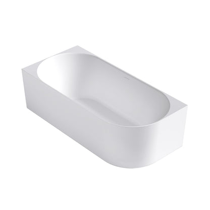 Attica Celine Left Corner 1700 Matte White Bath with Overflow