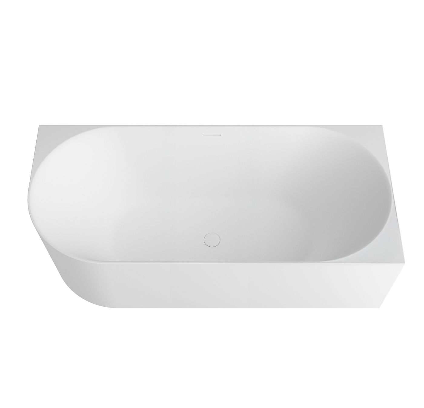 Attica Celine Right Corner 1700 Matte White Bath with Overflow