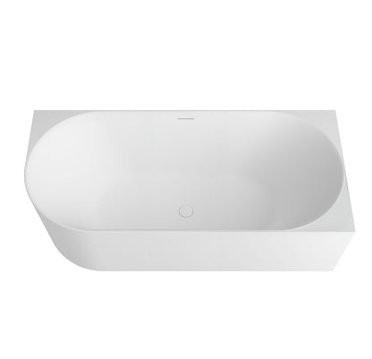 Attica Celine Right Corner 1700 Matte White Bath with Overflow