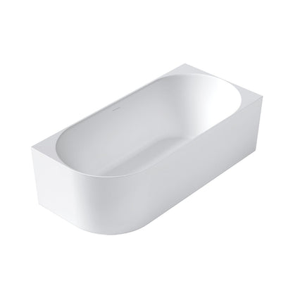 Attica Celine Right Corner 1700 Matte White Bath with Overflow