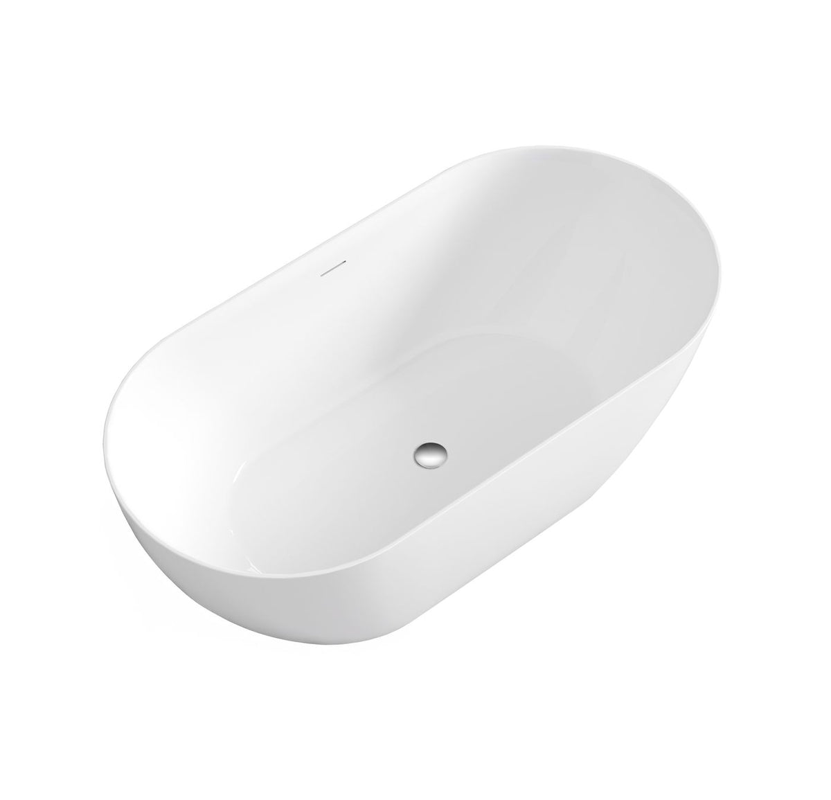 Attica Manolo 1300 Gloss White Bath with Overflow