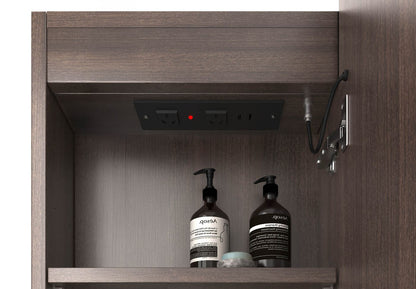 LED Bondi 900x600 Sable Walnut Shaving Cabinet - Premium Edition