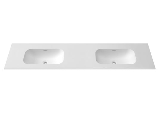 Chloe 1800x465 Silk Matte White Top with Basin