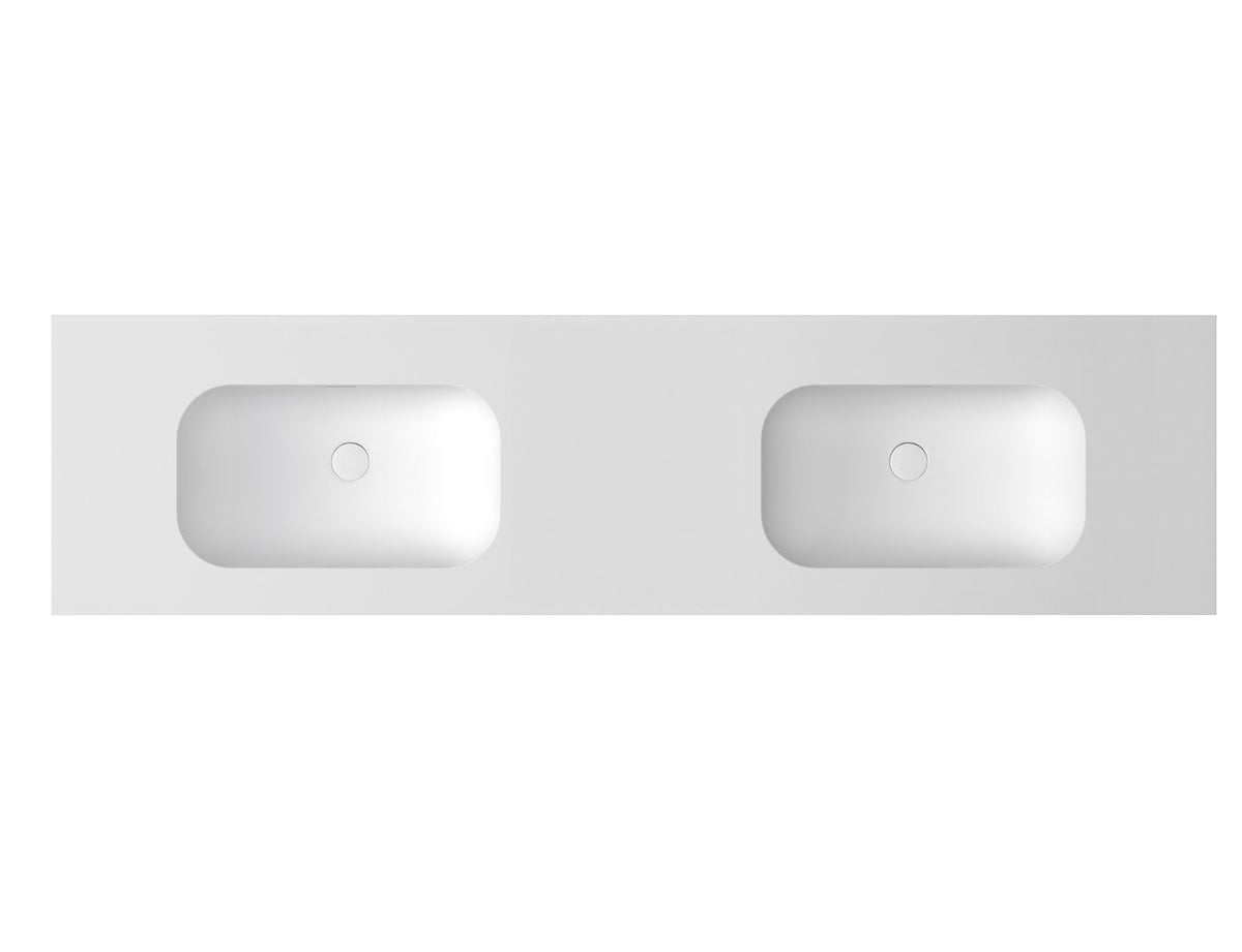 Chloe 1800x465 Silk Matte White Top with Basin