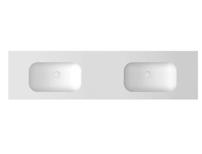 Chloe 1800x465 Silk Matte White Top with Basin