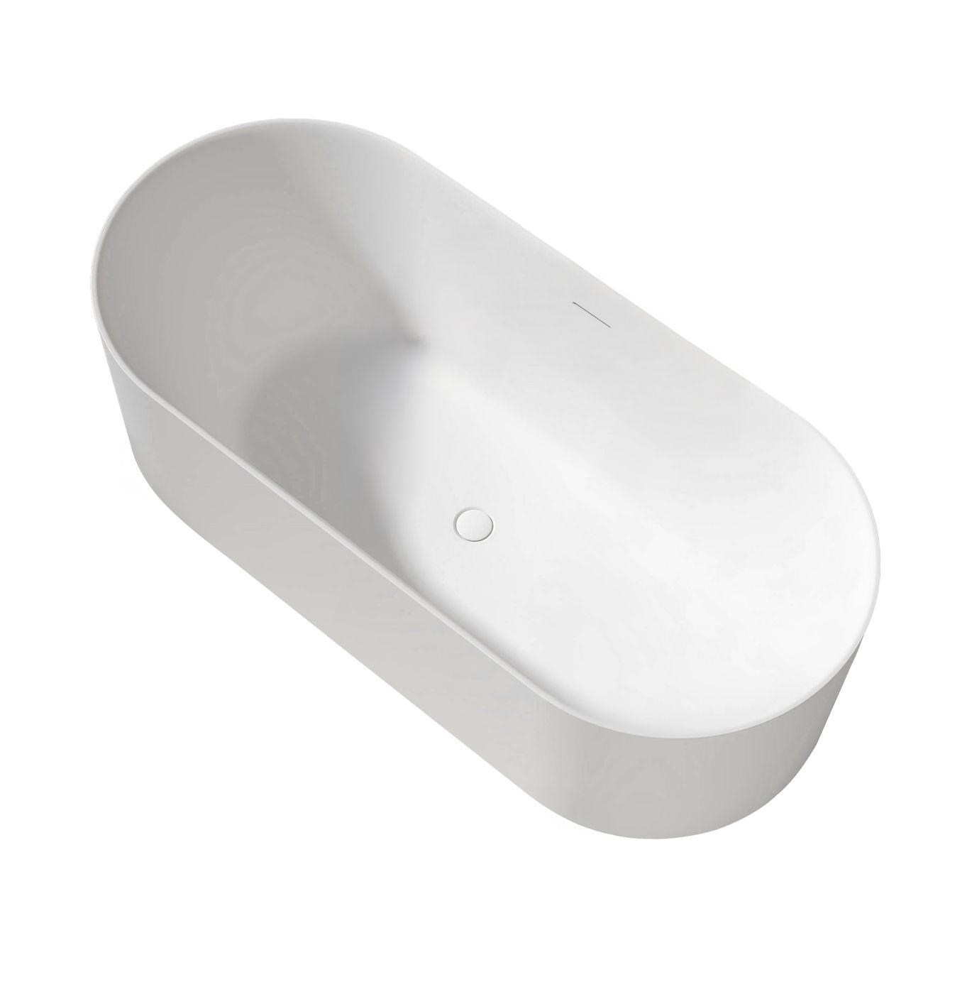 Attica Celine 1700 Matte White Bath with Overflow