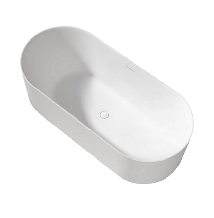 Attica Celine 1700 Matte White Bath with Overflow