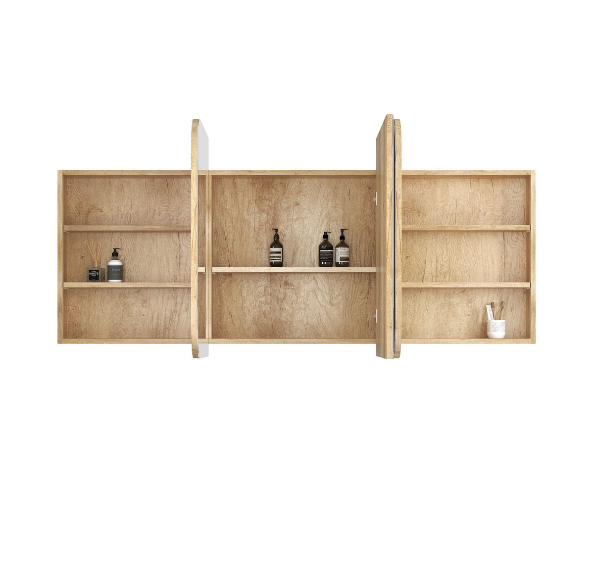Newport 1800x750 Natural Oak Shaving Cabinet