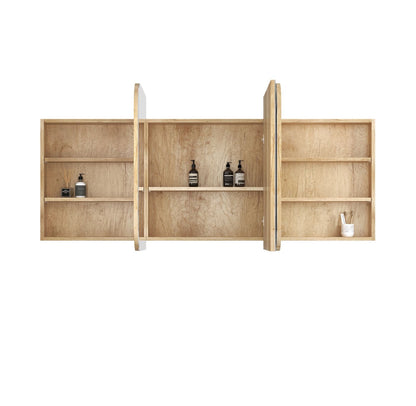 Newport 1800x750 Natural Oak Shaving Cabinet