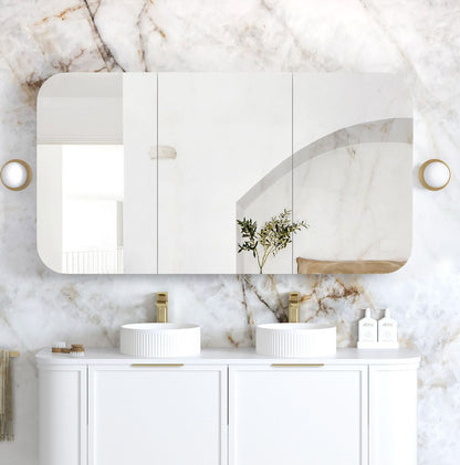 Newport 1500x750 White Shaving Cabinet